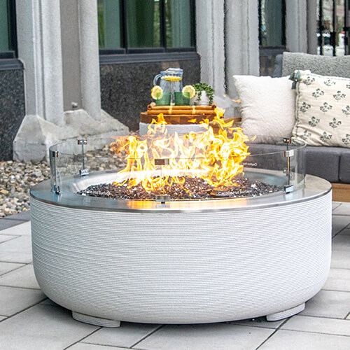 The ReForm Stack Gas Fire Pit by FlameCraft